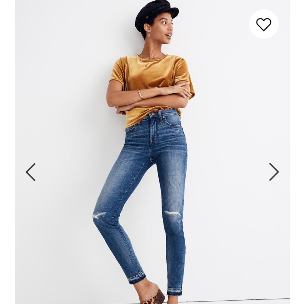 Madewell 9" High Rise Skinny York Wash Sz 27